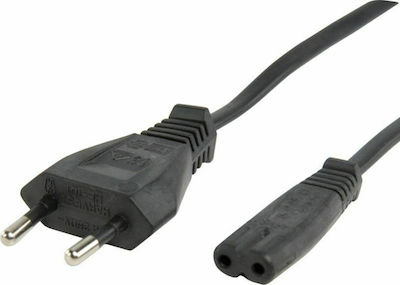 Powertech Euro - IEC C7 Cable 1.5m Μαύρο (CAB-P001)