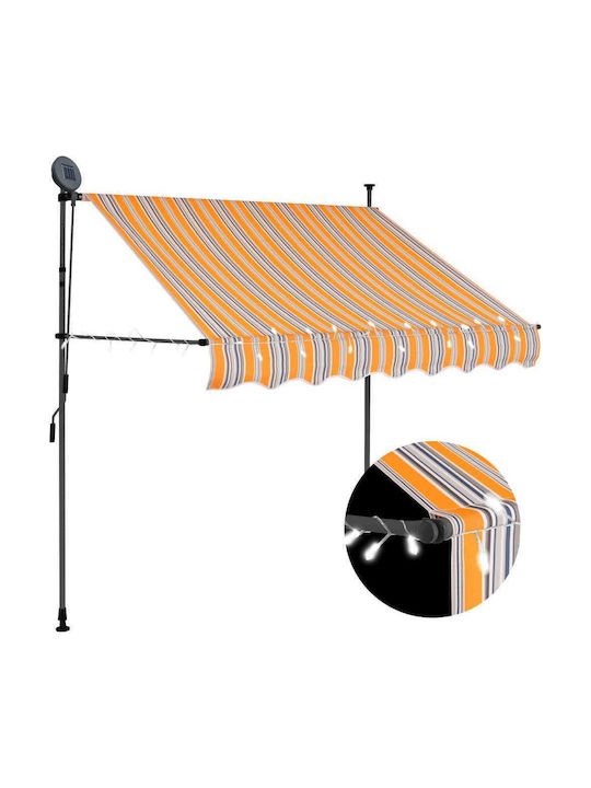 vidaXL Terrace Wall Tent with LED Light Multicolour 1x1.2cm