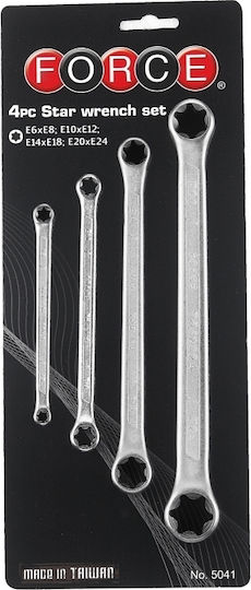 Force Set 4 Double Polygon Wrench Straight