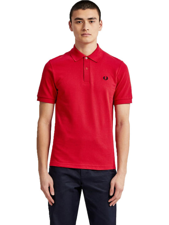 Fred Perry Men's Short Sleeve Blouse Polo Red M3956-635