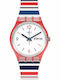 Swatch Sea Barcode Damen Uhr mit Kautschukarmband