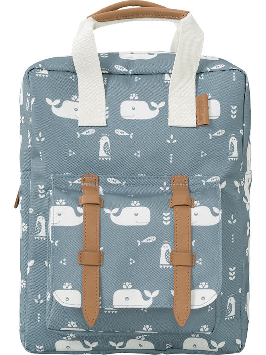 Fresk Whale Blauer Nebel Schulranzen Rucksack Kindergarten in Blau Farbe