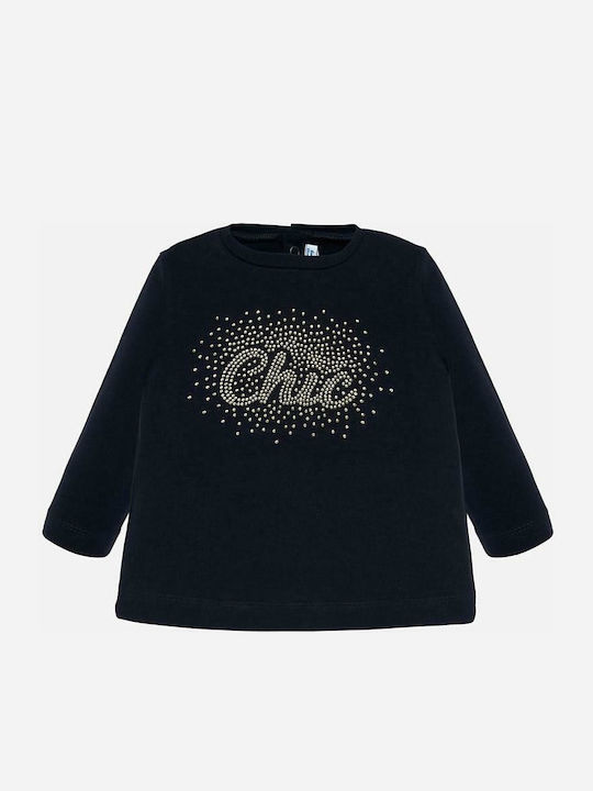 Mayoral Kids Blouse Long Sleeve Navy Blue