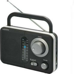 Audioline TR-412 Retro Tabletop Radio Electric / Battery Black