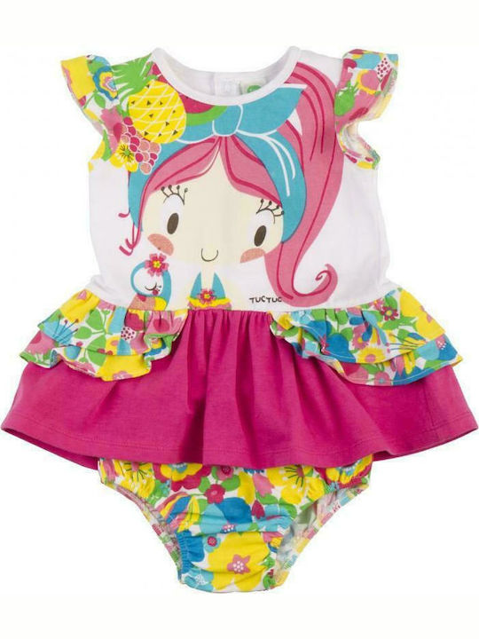 Tuctuc Jersey Kleid Kleid (Slip Up To Size 24M) 46286-00 Stickerei Mädchen