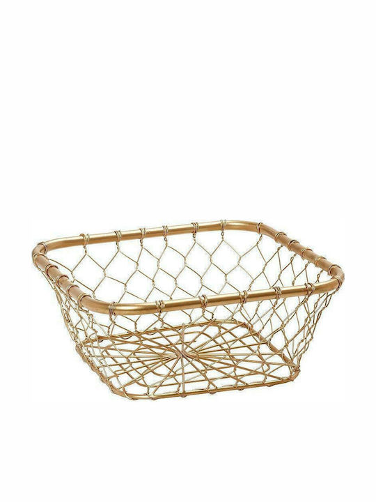 Metallic Decorative Basket 21x21x8cm Espiel