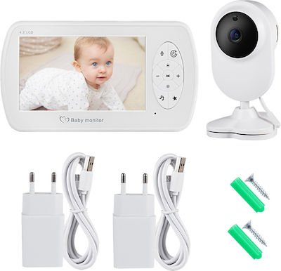 Ασύρματη Ενδοεπικοινωνία Μωρού με Κάμερα & Οθόνη 4.3" με Νανουρίσματα
