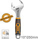 Ingco French Wrench with Adjustable Opening 35mm and Anti-Slip Handle 250mm 10"