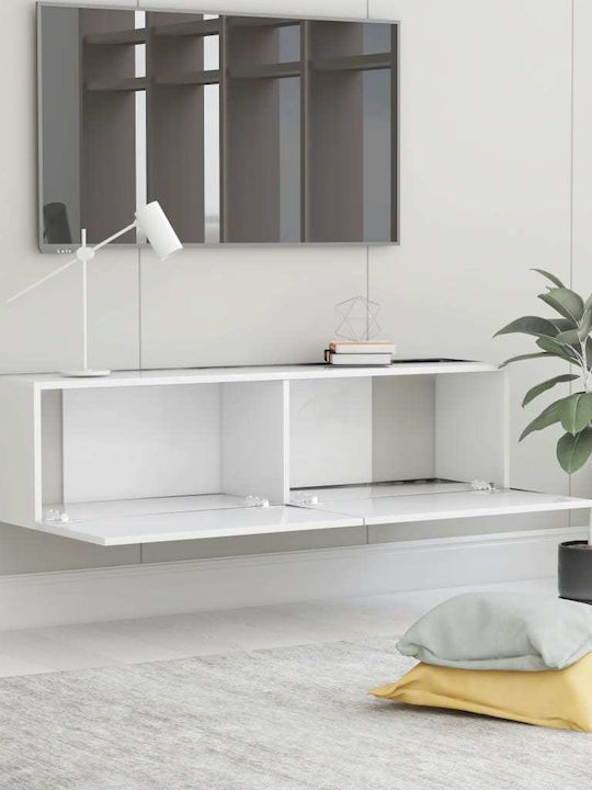 Stand TV Alb L120xA30xÎ30cm