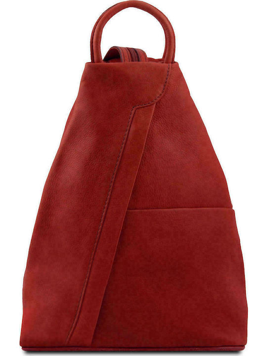 Tuscany Leather Shanghai Leather Women's Bag Backpack Red