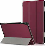 Magnetic 3-Fold Flip Cover Synthetic Leather Burgundy (Lenovo Tab M10 Plus 10.3")