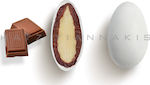 Χατζηγιαννάκης Κουφέτα Αμυγδάλου Choco Almond σε Σχήμα Κλασικό με Γεύση Σοκολάτα Γάλακτος Λευκό Ματ 1000gr