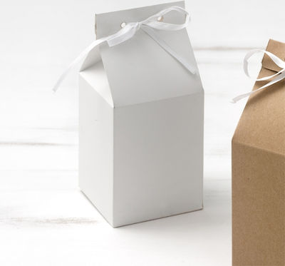 Christening Favor with Box Milkbox White