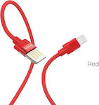 Hoco U55 Outstanding Împletit USB 2.0 spre micro USB Cablu Roșu 1.2m (HC-U55MRD) 1buc