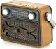 Meier M-183BT Retro Tabletop Radio Rechargeable...