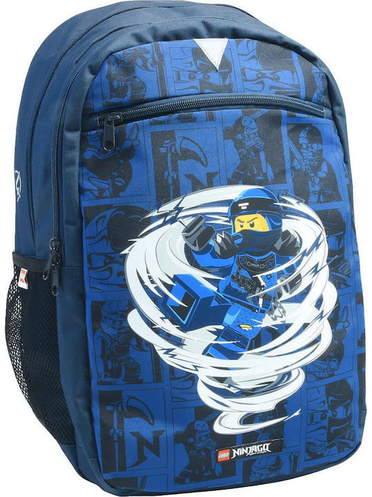 Lego Ninjago Elementary School Backpack Blue L30xW20xH46cm Spinjitzu Jay