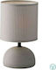 Fan Europe Furore Ceramic Table Lamp for Socket E14 with Gray Shade and Base