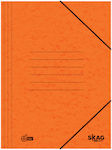 Skag Φάκελος Πρεσπάν με Λάστιχο και Αυτιά για Χαρτί A4 Πορτοκαλί