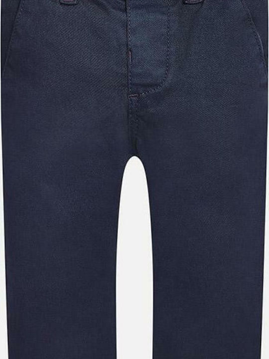 Mayoral Kids Fabric Trousers Navy Blue