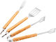 Fieldmann Set of 3 BBQ Tools with Carving Fork, Spatula, and Tongs FZG 9006