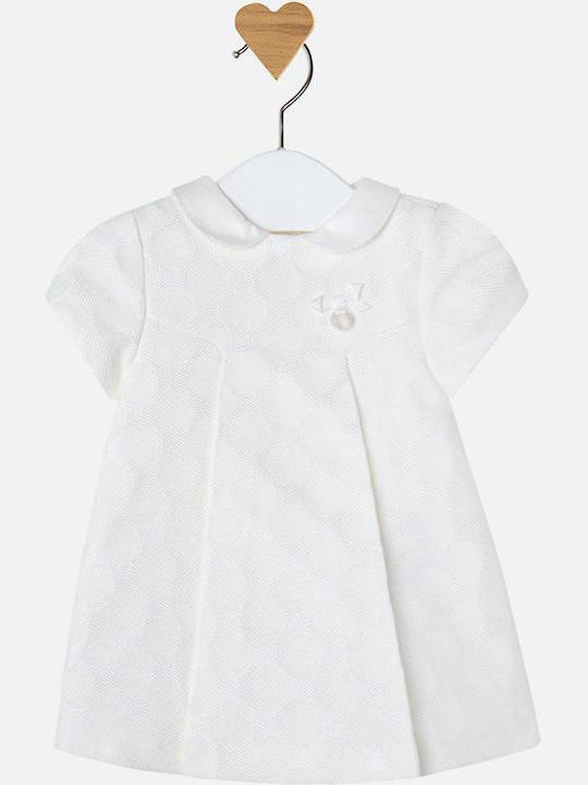 Mayoral Kids Dress Short Sleeve White