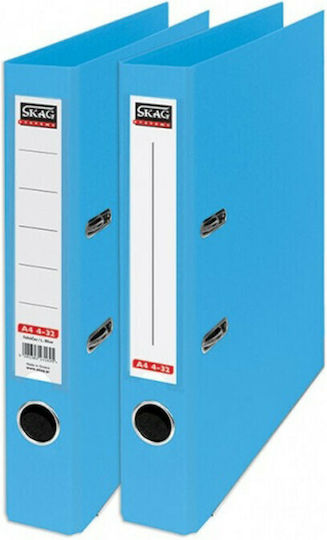 Skag Κλασέρ 4/32 για Χαρτί A4 με 2 Κρίκους Γαλάζιο Systems P.P 1τμχ