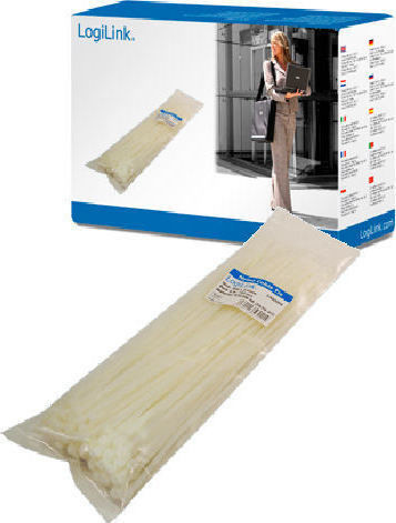 LogiLink Δεματικά Καλωδίων Πλαστικά 130mmx2.5mm σε Λευκό χρώμα (100τμχ) (KAB0002)