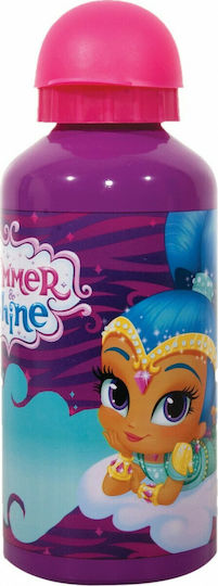 Gim Shimmer And Shine Παιδικό Παγούρι Αλουμινίου με Pop-Up Καπάκι Μωβ 500ml