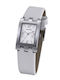 Time Force Women's Watch with White Leather Strap