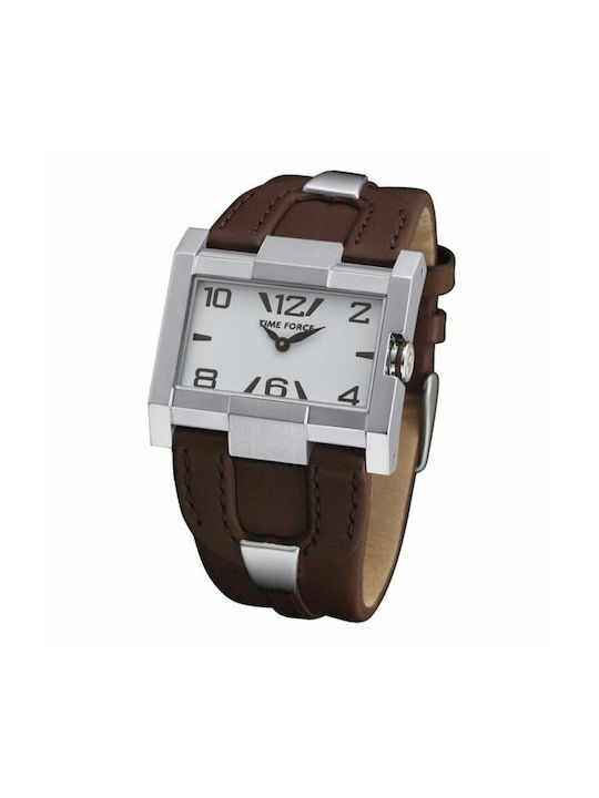 Time Force Watch with Brown Leather Strap S0319061