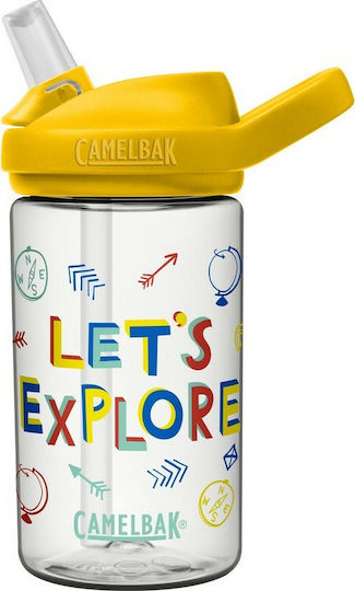 Camelbak Eddy+ Детска Бутилка За Вода Пластмасова Със Сламка Non Spill Жълта 400ml