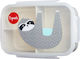 3 Sprouts Kids Lunch Plastic Box Gray L21.6xW14...