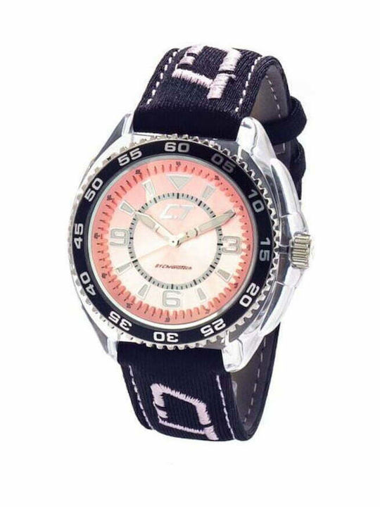 Chronotech Men's Watch 43mm Battery with Blue Fabric Strap