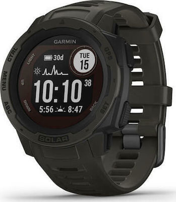 Garmin Instinct Solar 45mm Waterproof Smartwatch with Heart Rate Monitor (Graphite)