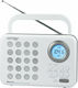 Mistral Plus TR-472 Retro Φορητό Ραδιόφωνο Ρεύματος / Μπαταρίας με Bluetooth και USB Λευκό