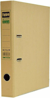 Typotrust Κλασέρ 4/32 για Χαρτί A4 με 2 Κρίκους Καφέ Kraft Eco Green Line Οικολογικό