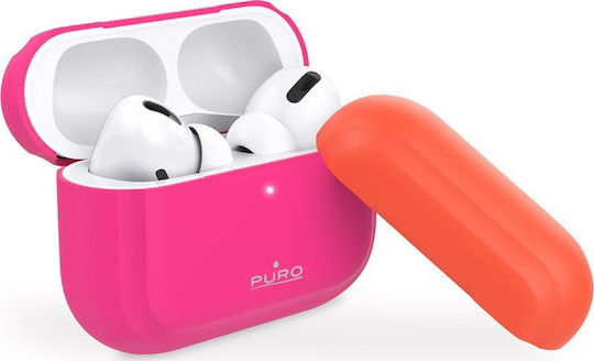 Puro Icon Fluo Θήκη Σιλικόνης σε Φούξια χρώμα για Apple AirPods Pro