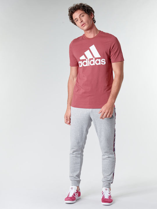 Adidas Essentials Tape Παντελόνι Φόρμας με Λάστιχο Γκρι