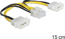 DeLock 4-Pin Molex - 8-Pin EPS Cable 0.15m Multicolour (83410) DeLock 4-Pin Molex - 8-Pin EPS Cable 0.15m Multicolour (83410)
