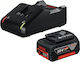 Bosch Battery Set Lithium Capacity 4Ah 18V with Charger GBA