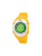 Chronotech Digital Watch Battery with Yellow Rubber Strap CT7320-03