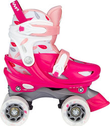 Nijdam Feather Drops Quad Adjustable Rollers Pink Ενηλίκων/Παιδικά