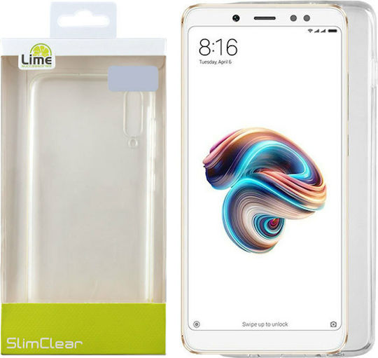 Lime Slimclear Задна корица Силикон Прозрачен (Redmi Note 5)