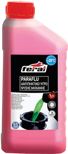 Feral Αντιψυκτικό Παραφλού Ψυγείου Αυτοκινήτου -20°C/+108°C Ροζ Χρώμα 1lt