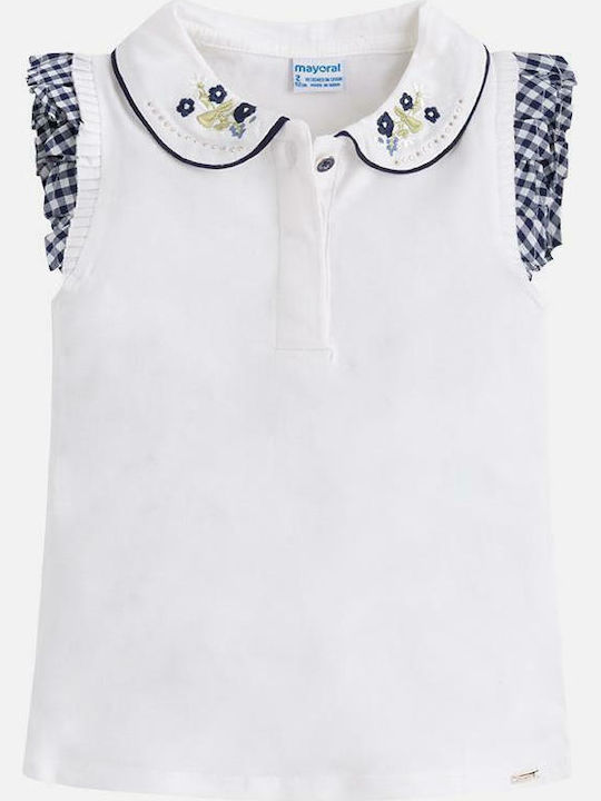 Mayoral Kids Polo Sleeveless White