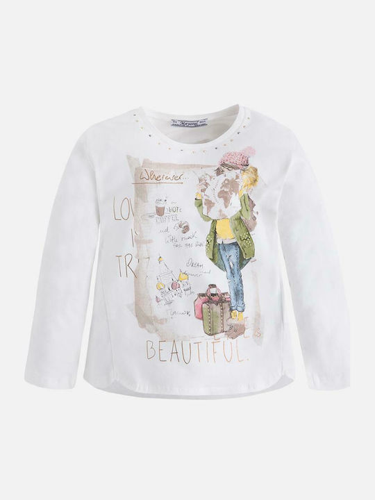 Mayoral Kids Blouse Long Sleeve White