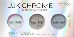 Catrice Cosmetics LuxChrome Glitzer für Nägel Nagelpuder-Set 01 Effektüberlastung 3g in Verschiedenen Farben 3Stück