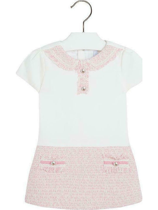 Mayoral Kids Dress Short Sleeve White