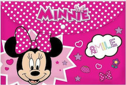 Diakakis Dosar cu Buton pentru Hârtie A4 Roz Minnie