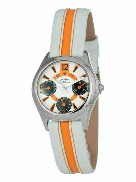 Justina Women's Watch Chronograph with Leather Strap